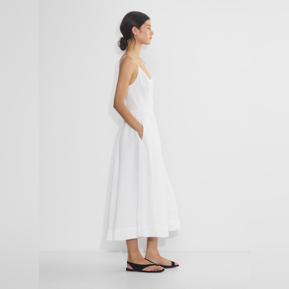 Babaton Technique 100% Linen white princess Dress from Aritzia US6 - Picture 3 of 13